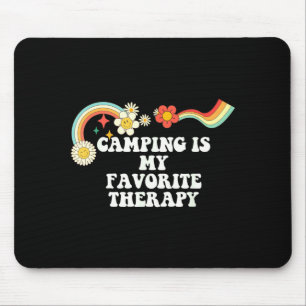 Tolle groovy Zitat Camping ist meine Lieblingsther Mousepad
