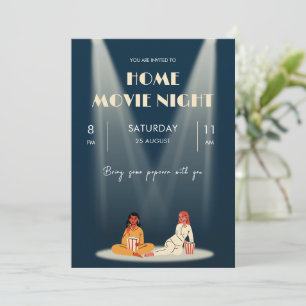 Tolle Heimkino Nacht Dunkler Flyer Einladung