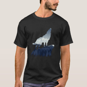 Tolle heulende Wolf-Kunst für Männer Frauen Kinder T-Shirt
