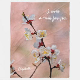 Tolle japanische Apricot-Blume Fleecedecke