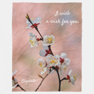 Tolle japanische Apricot-Blume Fleecedecke