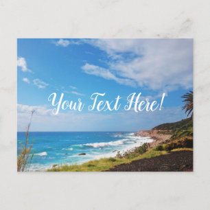 Tolle Landschaft Ozean Palme Wellen Postkarte