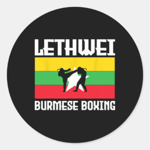 Tolle Lethwei Burmesische Box-Ausrüstung Kick Mma Runder Aufkleber