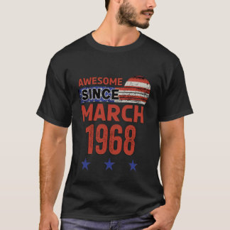 Tolle März 1968 Vintage USA Flagge Klassischer Mär T-Shirt