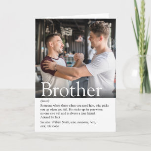 Tolle moderne Foto-Besten-Ever-Bruder-Definition Karte