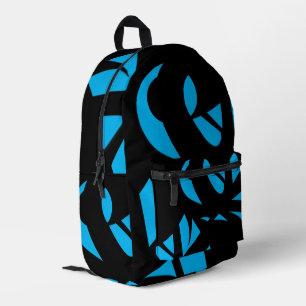 Tolle moderne Kunst Blau / Schwarz Bedruckter Rucksack