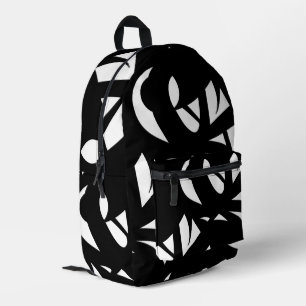 Tolle moderne Kunst Schwarz und Weiß Bedruckter Rucksack