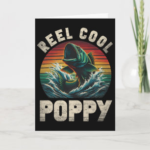 Tolle Mohn-Angelfisch-Poppy-Vatertag-Fischer Karte