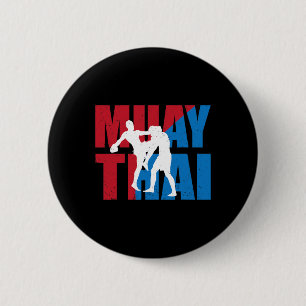 Tolle Muay-Thai-Kämpfer-Design Kickboxer MMA Tra Button