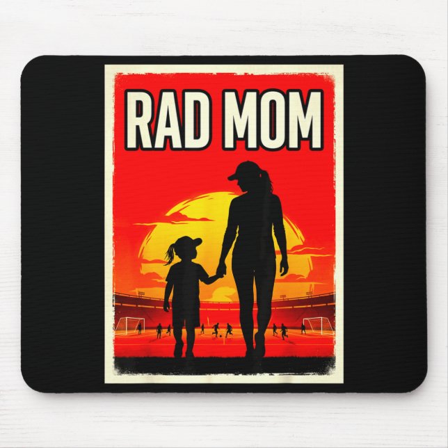 Tolle Mutter Mutter und Tochter Fußballmutter Sonn Mousepad (Vorne)