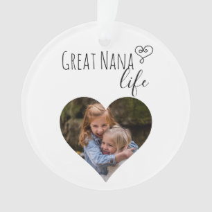 Tolle Nana Life Großmutter Foto Herz Geschenk Ornament