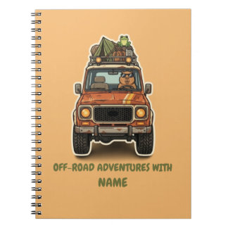 Tolle Offroad-Capybara-Camping-Abenteuer-Notizbuch Notizblock
