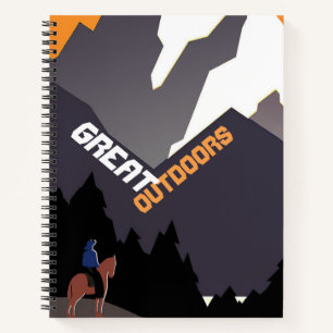 Tolle Outdoor-Retro-Montana-Reise-Werbekunst Notizbuch