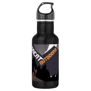Tolle Outdoor-Retro-Montana-Reise-Werbung Edelstahlflasche