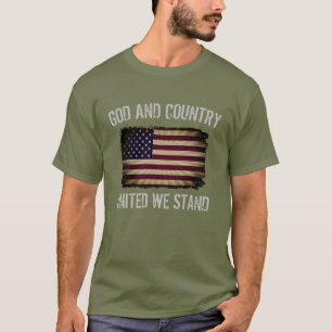 Tolle patriotische amerikanische Flagge Gott und L T-Shirt