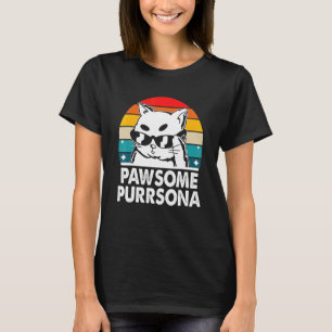 Tolle Purrsona Katzenwitz Freundin Kätzchen Verlob T-Shirt