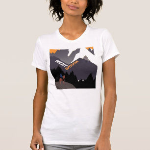 Tolle Retro-Montana-Reise-Werbekunst im Freien T-Shirt