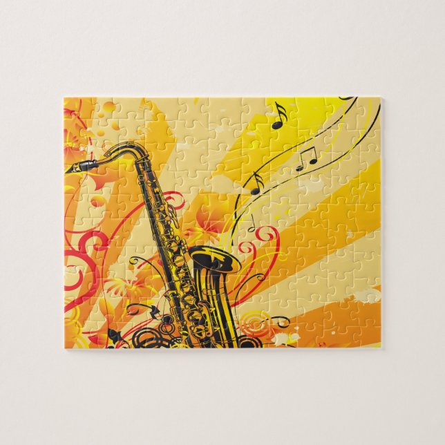Tolle Saxophon-Strahlen von Musik (Horizontal)