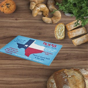 Tolle Tatsache Glas des Bundesstaates Texas  Schneidebrett