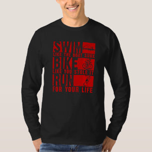 Tolle Triathlon für Männer Frauen Boot Schwimmen F T-Shirt