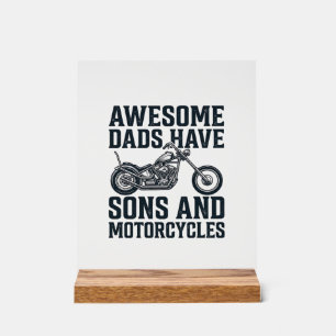 Tolle Väter haben Söhne und Motorräder Design_1 Acrylschild