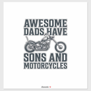 Tolle Väter haben Söhne und Motorräder Design_1 Aufkleber