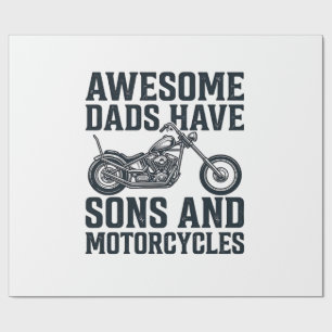 Tolle Väter haben Söhne und Motorräder Design_1 Geschenkpapier