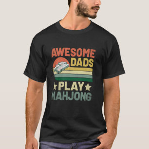 Tolle Väter spielen Mahjong-Spielstein-Spiel Mahjo T-Shirt