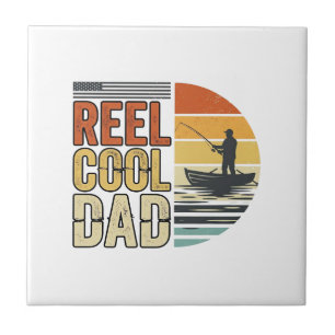 Tolle Vintage-Angler-T-Shirt Design für den coolen Fliese