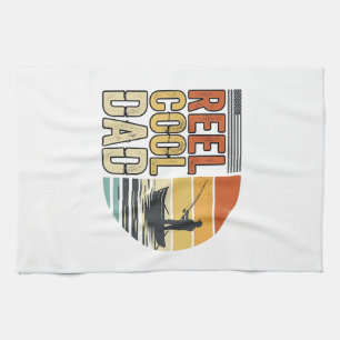 Tolle Vintage-Angler-T-Shirt Design für den coolen Geschirrtuch