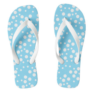 Tolle weiße Punkte Leichte blaue Flip Flops