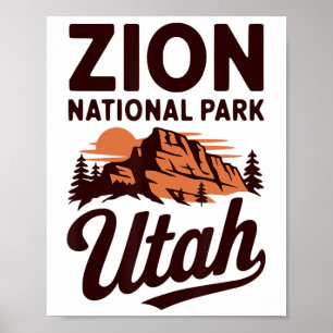 Tolle Zion-Nationalpark inspirierte Utah-Abenteuer Poster