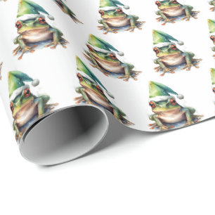 Tollen Sie Weihnachtsfrosch  Geschenkpapier
