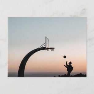 Toller Basketballkorb Postkarte