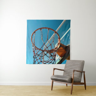 Toller Basketballkorb Wandteppich
