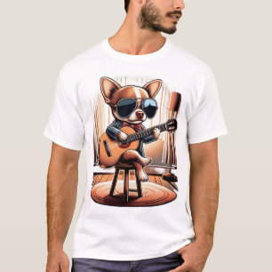Toller Chihuahua spielt Gitarre T-Shirt