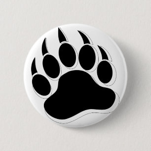 Toller Gay-Bär-Kralle B&W 3D-Effekt Button