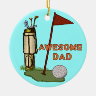 Toller Golf-Vater-Schmuck Keramik Ornament