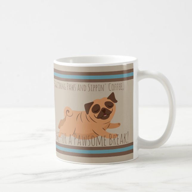 Toller Kaffee Tasse mit Mops (Rechts)