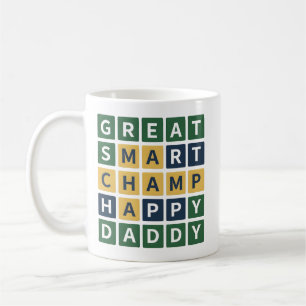 TOLLER KLUGER CHAMPION GLÜCKLICHER VATER Wordle-St Kaffeetasse
