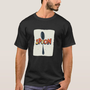 Toller Löffel mit farbenfrohem Statement-Kostüm T-Shirt