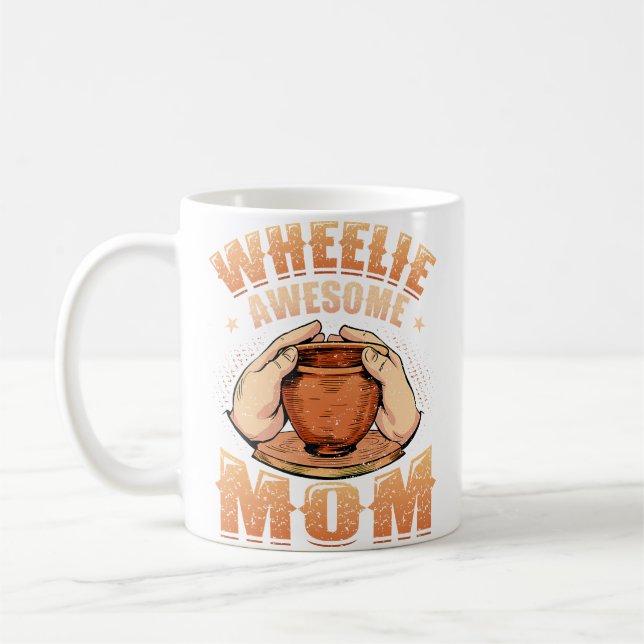 Toller Mutter-Ton-Keramik-Künstler-Frauen-Topf Kaffeetasse (Links)