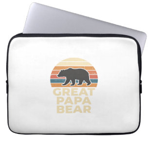 Toller Papa Bär Retro Sonnenuntergang Vintage Vekt Laptopschutzhülle