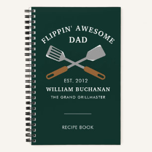 Toller Papa BBQ Vater Personalisiertes Rezept Notizbuch