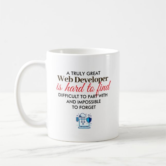 Toller persönlicher Webentwickler-Name als Geschen Kaffeetasse (Links)