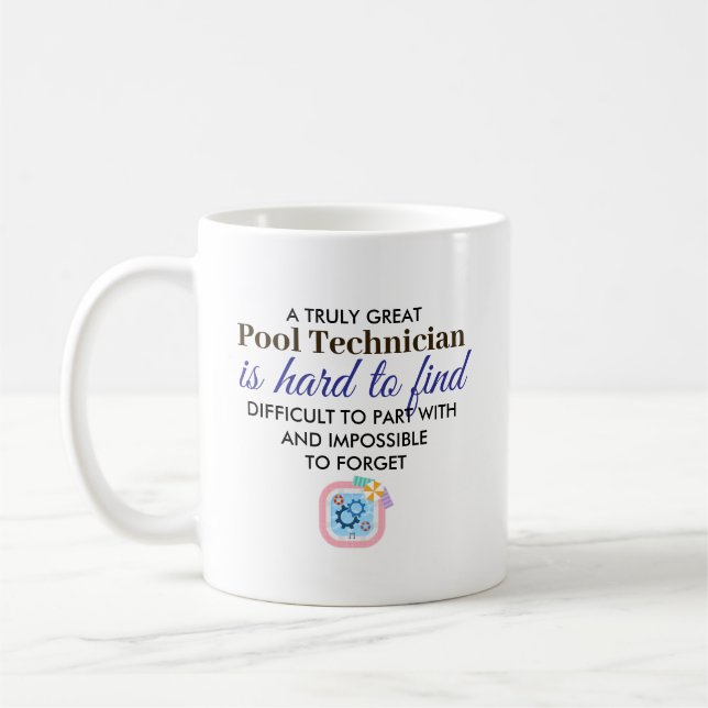 Toller Pool-Techniker personalisiertes Namensgesch Kaffeetasse (Links)