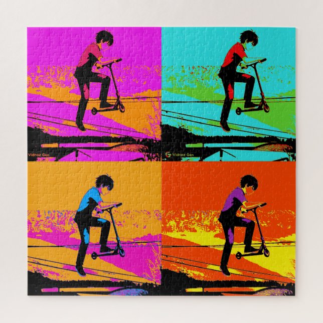 Toller Scooter-Tricks - Stunt-Scooter-Fahrer (Vertikal)