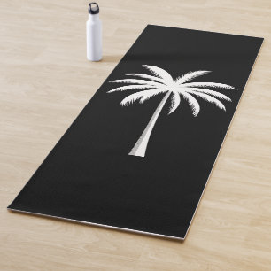 Toller Sommerurlaub Sonnenuntergang Strand Palmenb Yogamatte