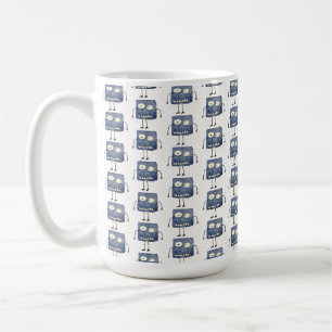 Toller Typ aus dem blauen Cartoon-Quadrat Kaffeetasse