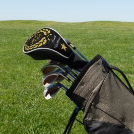 TOLLER VATER Text Siegeskranz & Stern personalisie Golf Headcover
